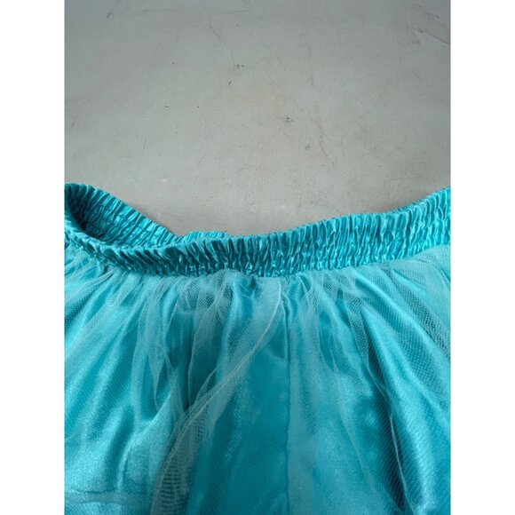 Disney skirt blue snowflake lace sheer layered elastic waist kids size 4 READ - Picture 2 of 6